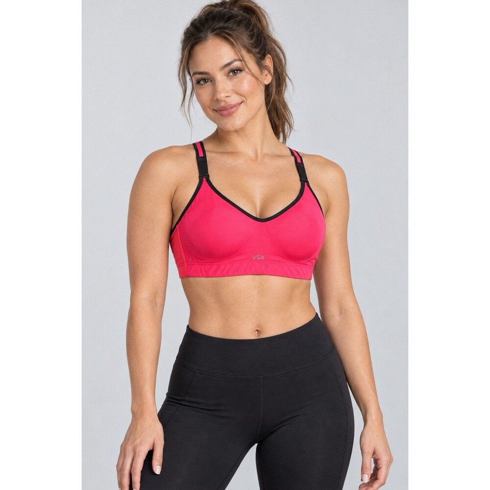 Victoria’s Secret VSX Incredible Under Wire Sports Bra Red Black 36C